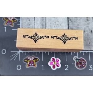 PSX Designs Victorian Border C-275 1980 Rubber Stamp Wood #B106